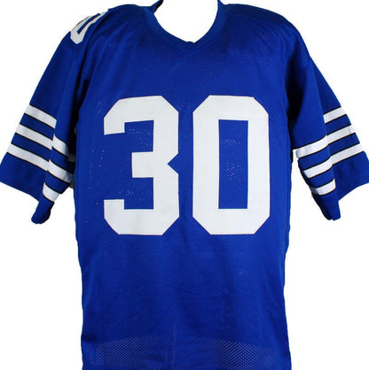 Dan Reeves Signed Blue Custom Football Jersey
