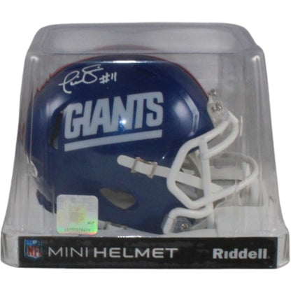Phil Simms Signed New York Giants Color Rush Mini Helmet
