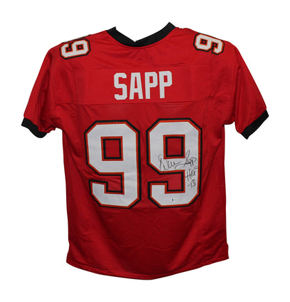 Warren Sapp Autographed Pro Style Red Jersey