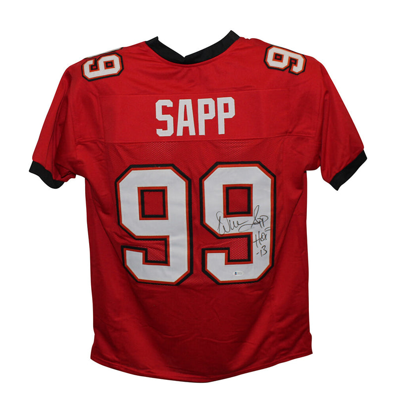 Warren Sapp Autographed Pro Style Red Jersey