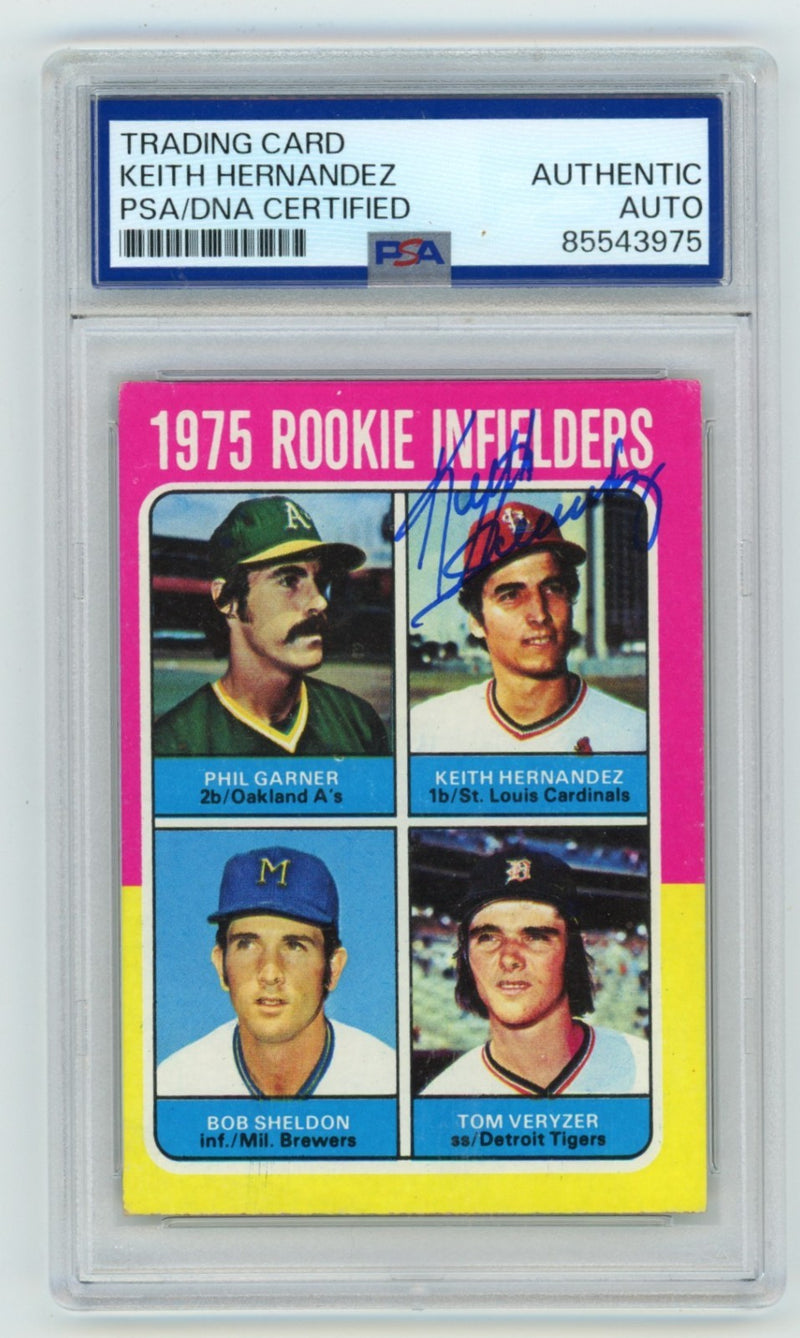 Keith Hernandez Signed 1975 Topps #623 Rookie Card PSA Authentic