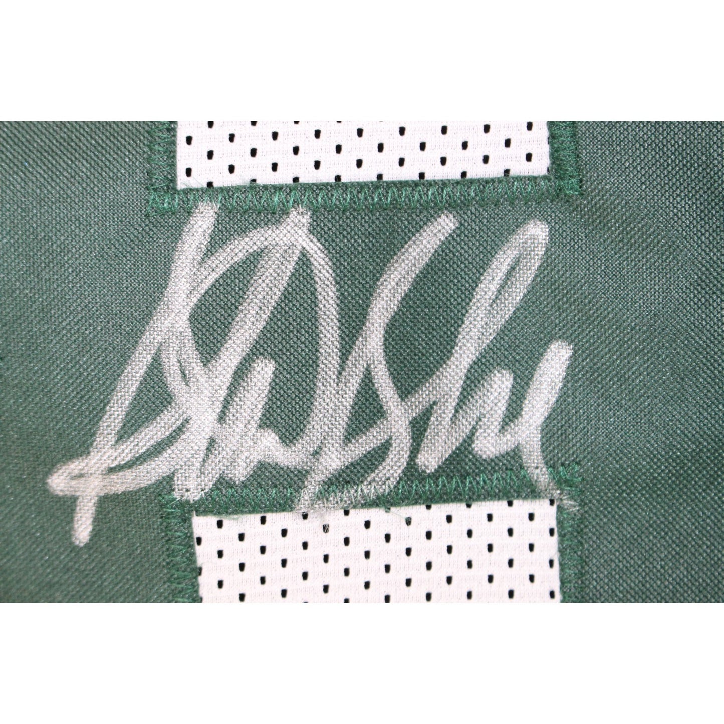 Sterling Sharpe Autographed White Custom Jersey with HOF Inscription