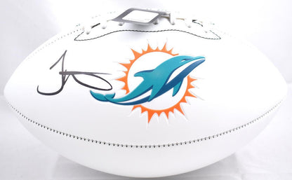 Tyreek Hill Autographed Miami Dolphins Logo Football - Black