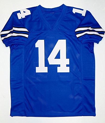 Craig Morton Signed Blue Custom Football Jersey