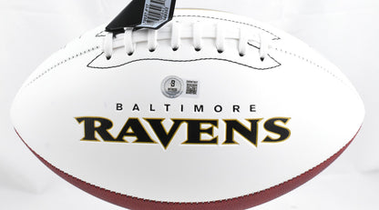 Ray Lewis, Ed Reed & Terrell Suggs Signed Baltimore Ravens Football