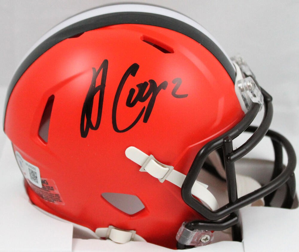 Amari Cooper Signed Cleveland Browns Black Speed Mini Helmet