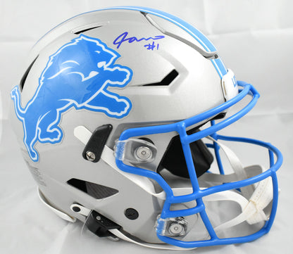 Jameson Williams Autographed Detroit Lions Full Size Speedflex Helmet