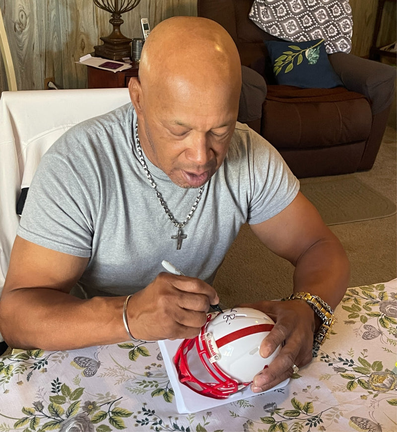 Mike Rozier Signed Nebraska Cornhuskers Speed Mini Helmet (Heisman 83)