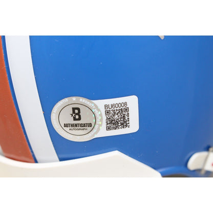 Floyd Little Signed Denver Broncos Throwback Mini Helmet (HOF Inscription)