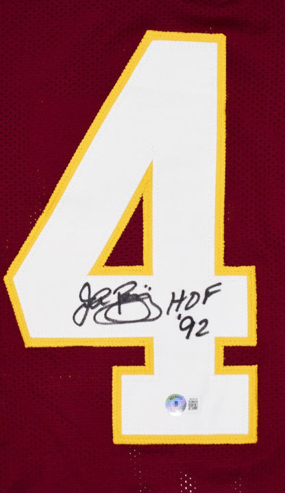 John Riggins Autographed Washington Maroon Custom Jersey (HOF Inscription)