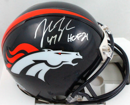 John Lynch Signed Denver Broncos Mini Helmet (HOF 21 Inscription)
