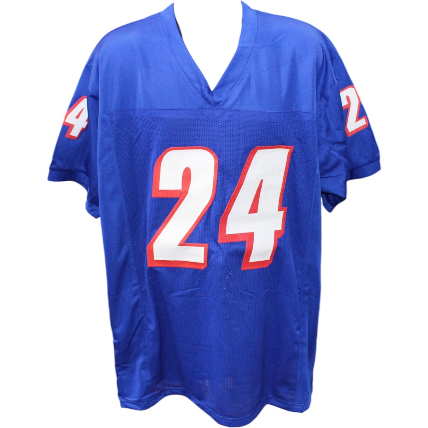 Ty Law Autographed Pro Style Custom Light Blue Jersey (Beckett COA)
