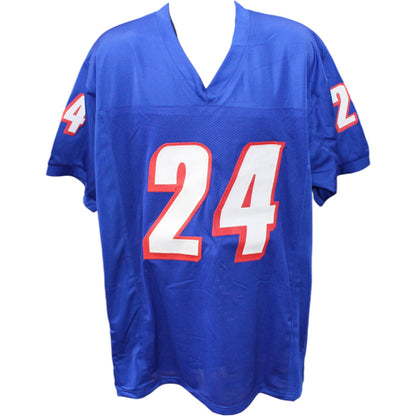 Ty Law Autographed Pro Style Custom Light Blue Jersey (Beckett COA)