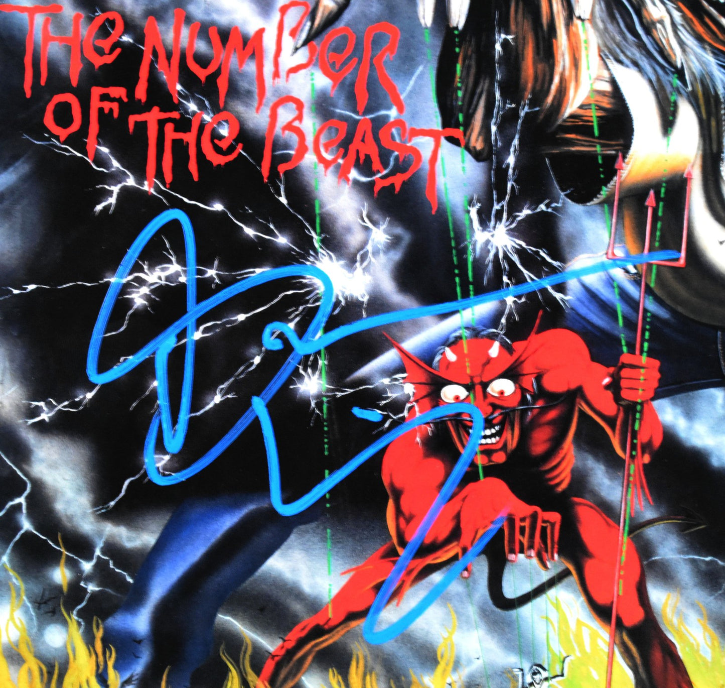 Bruce Dickinson Signed Iron Maiden The Number of the Beast Vinyl Record