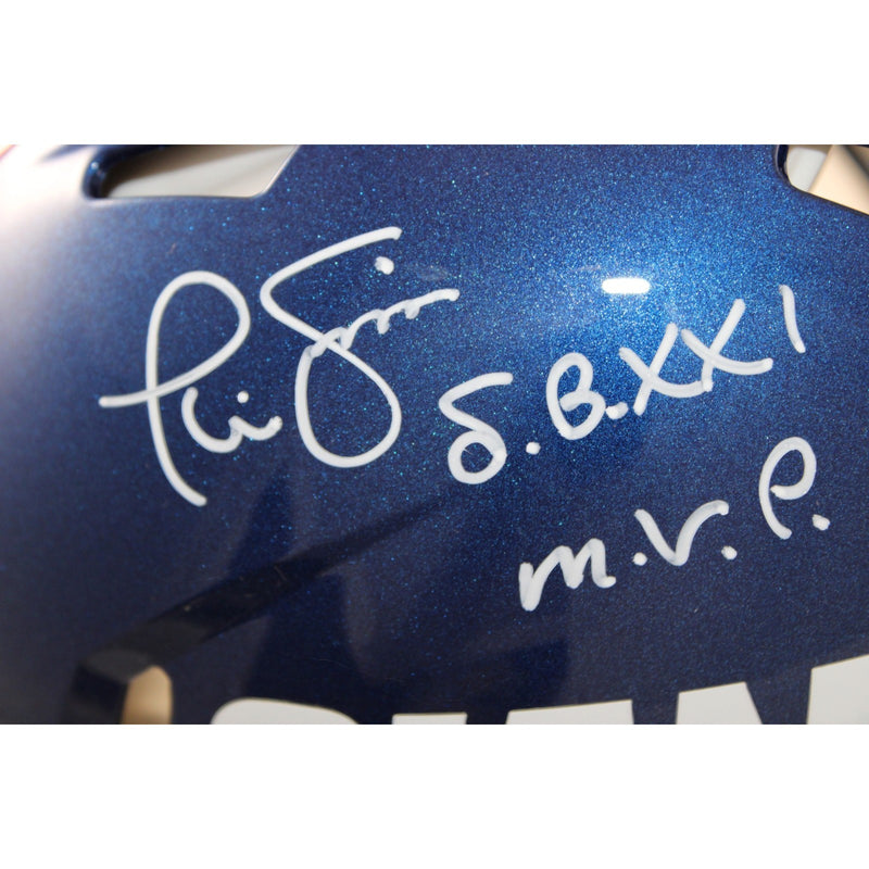 Phil Simms Signed New York Giants Color Rush Full Size Pro Helmet