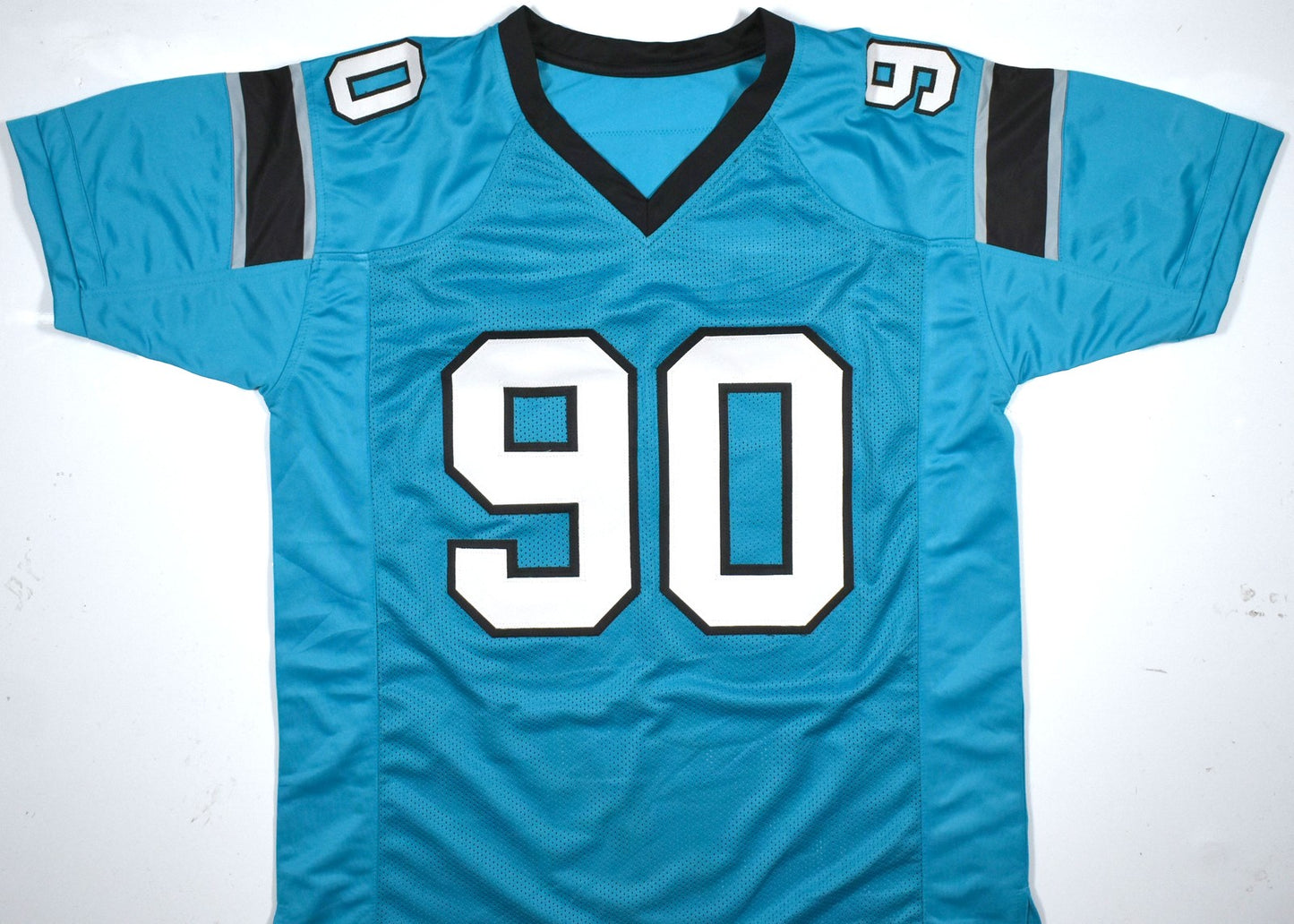 Julius Peppers Signed Teal Custom Jersey with HOF Inscription