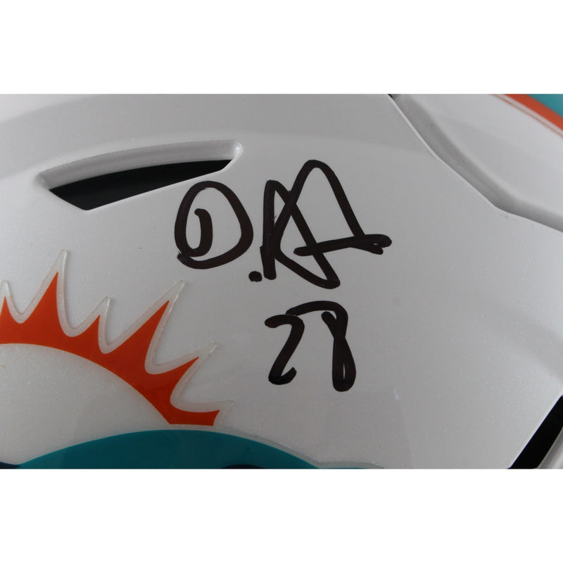Devon Achane Miami Dolphins Autographed Full Size Authentic SpeedFlex Helmet