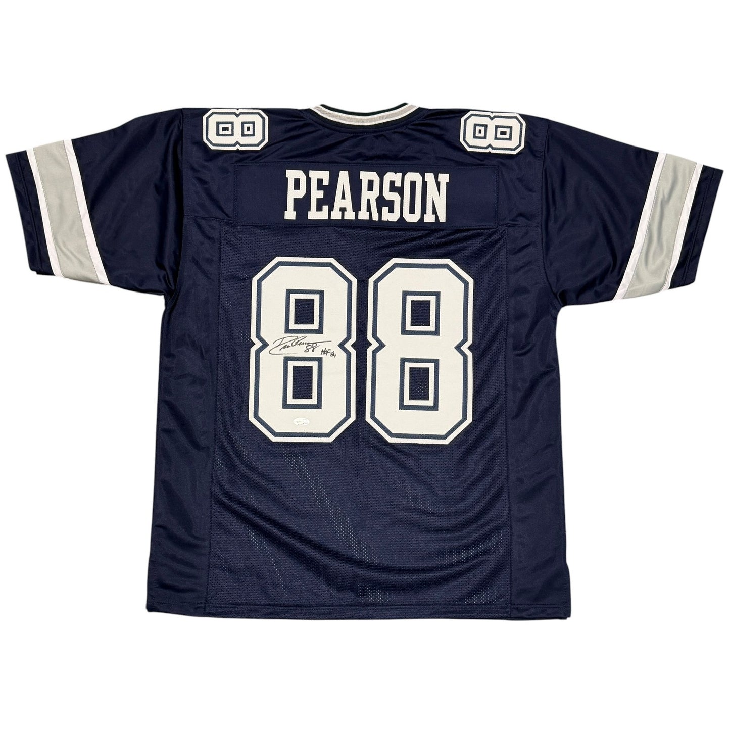 Drew Pearson Signed Dallas Cowboys Custom Jersey HOF 21 JSA Witness