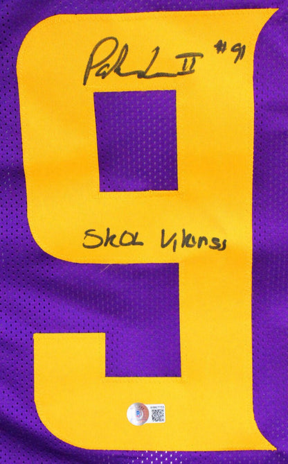 Patrick Jones Signed Minnesota Vikings Custom Jersey Skol Vikings