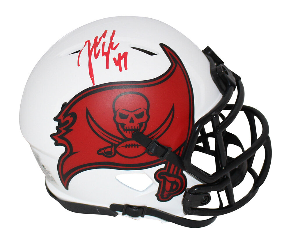 John Lynch Autographed Tampa Bay Buccaneers Lunar Mini Helmet Beckett BAS