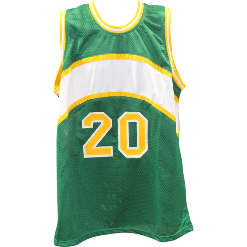 Gary Payton Autographed Pro Style Green Custom Jersey