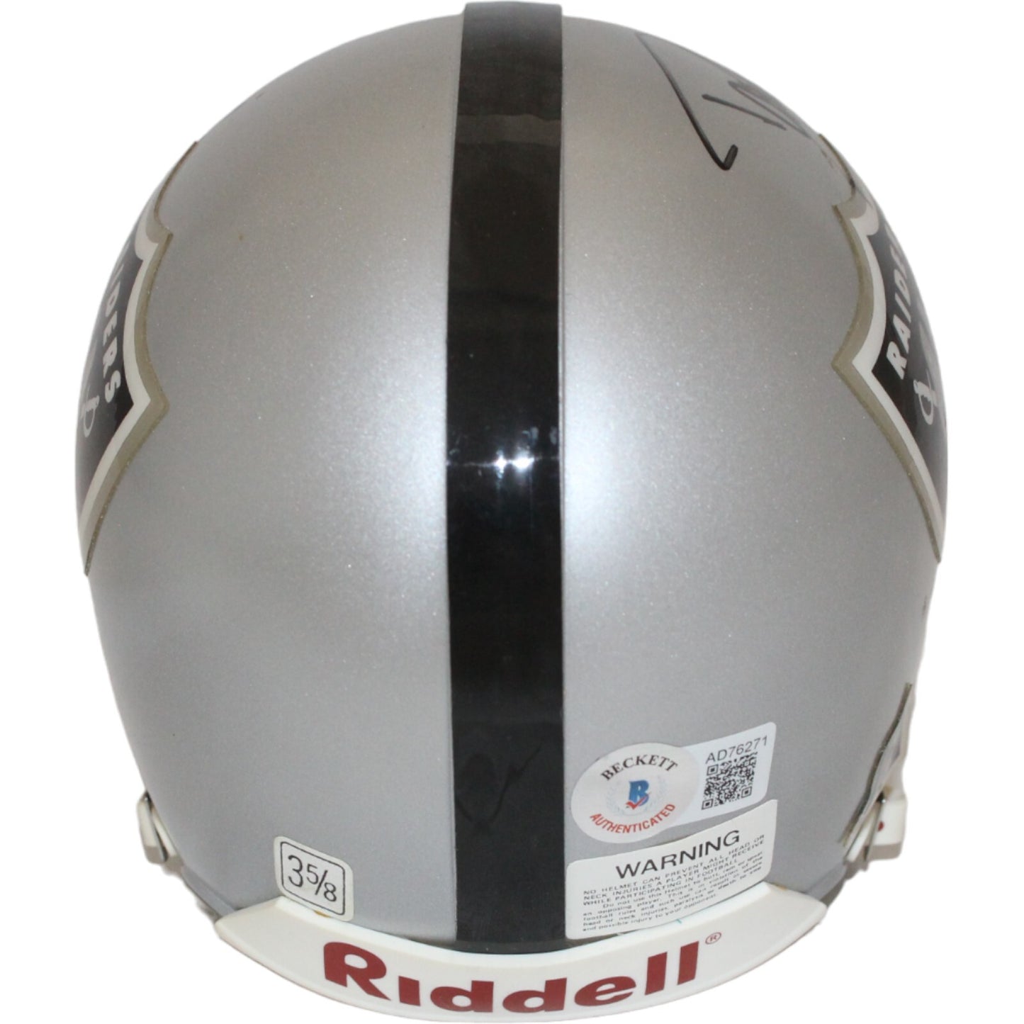 Dave Casper & Bob Golic Signed Raiders Replica Mini Helmet