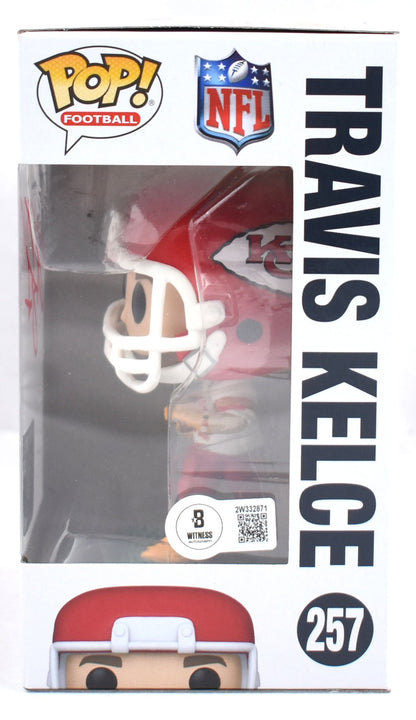 Travis Kelce Autographed Kansas City Chiefs Funko Pop #257
