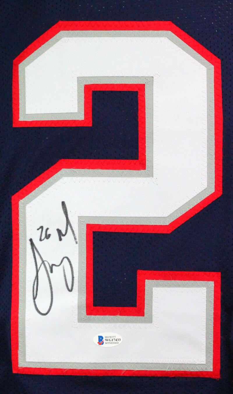 Sony Michel Autographed New England Patriots Style Blue Jersey
