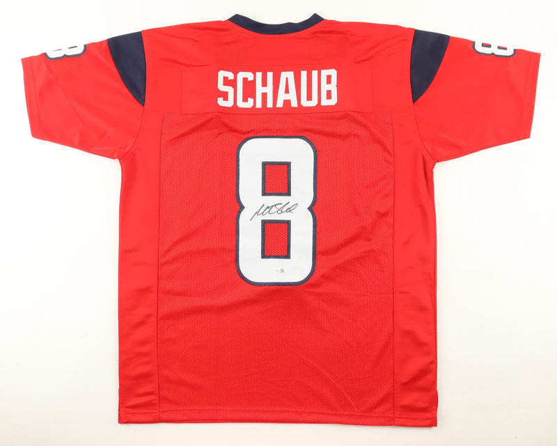 Matt Schaub Signed Houston Texans Red Custom Jersey