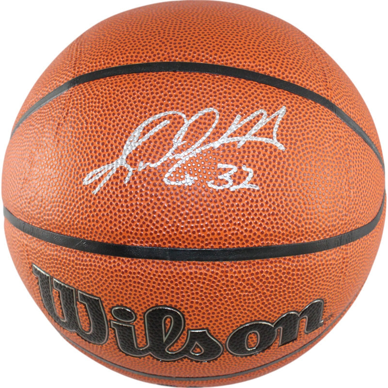 Karl Malone Autographed Utah Jazz Wilson Basketball (Beckett Witness)
