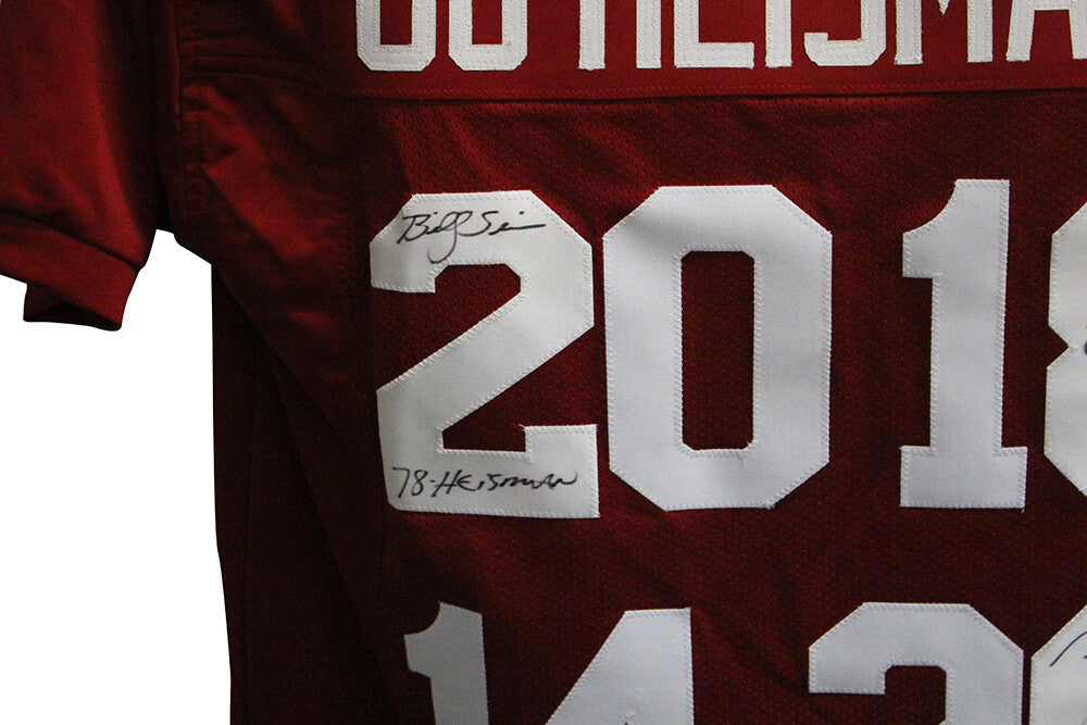 Steve Owens, Billy Sims & Jason White Signed Oklahoma Sooners Custom Jersey