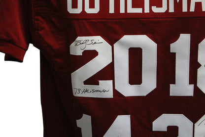 Steve Owens, Billy Sims & Jason White Signed Oklahoma Sooners Custom Jersey