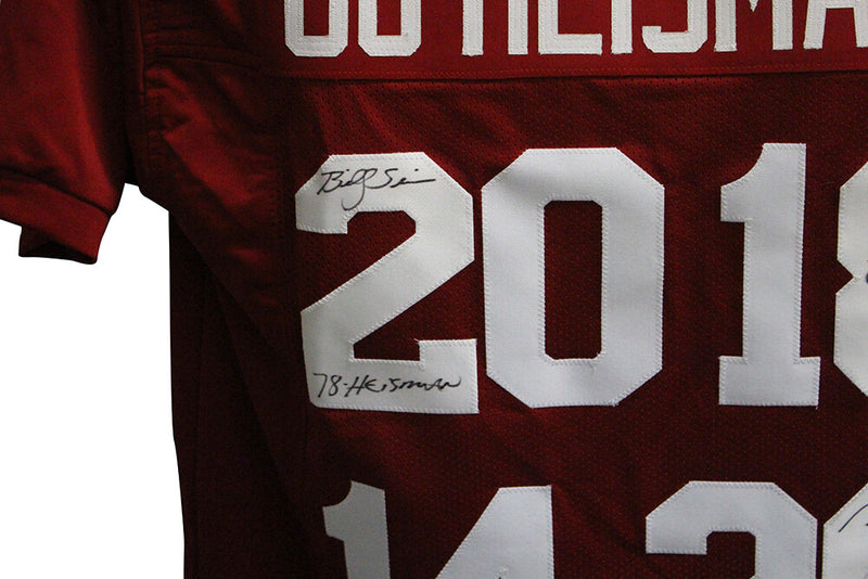 Steve Owens, Billy Sims & Jason White Signed Oklahoma Sooners Custom Jersey