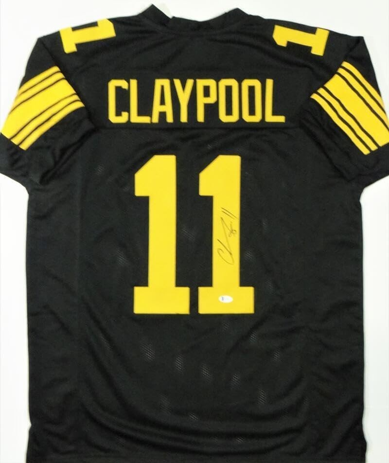 Chase Claypool Autographed Pittsburgh Steelers Black Color Rush Jersey