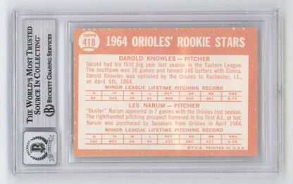 Darold Knowles Signed 1964 Topps #418 Rookie Card BGS 10 Auto