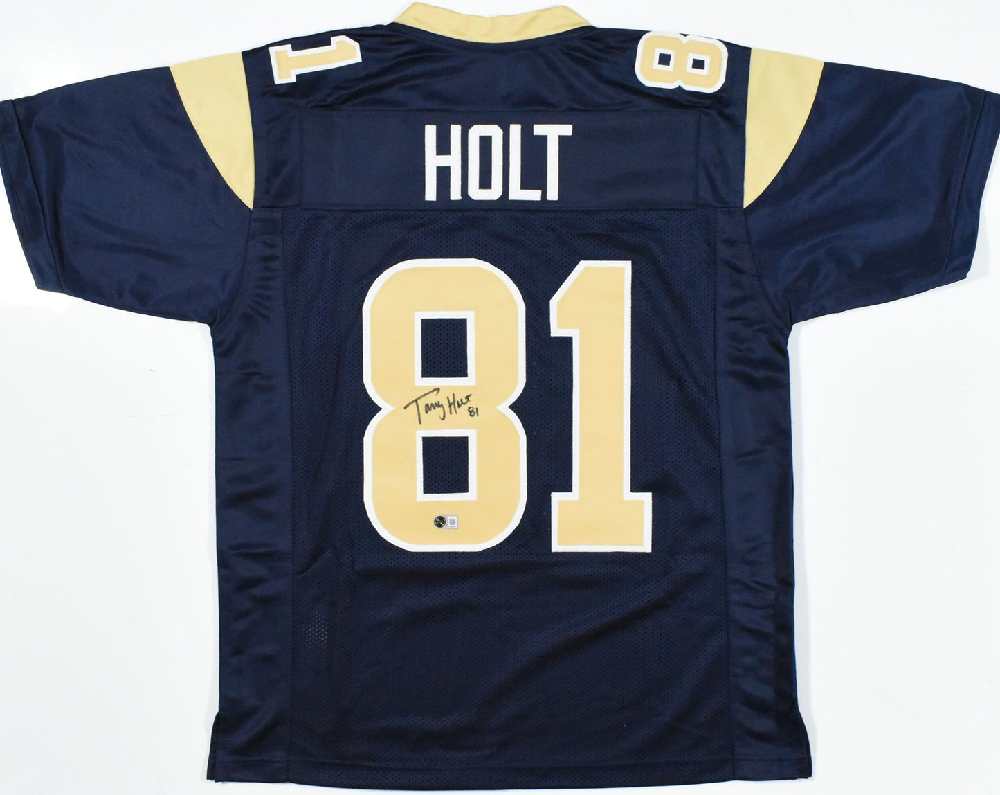 Torry Holt Signed St. Louis Rams Custom Blue Jersey