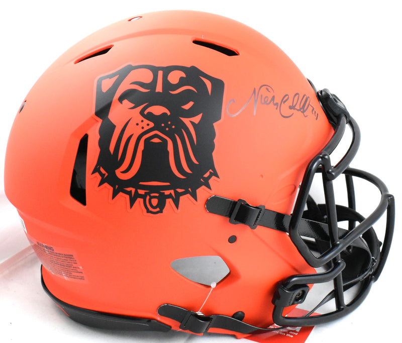 Nick Chubb Signed Cleveland Browns Rave Speed Authentic Helmet
