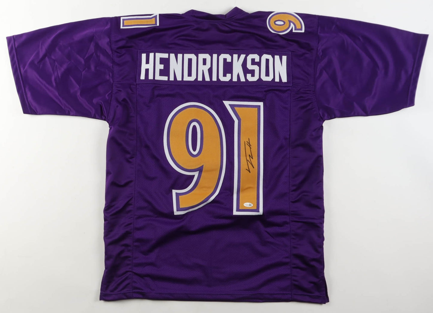 Trey Hendrickson Signed Baltimore Ravens Custom Purple Jersey