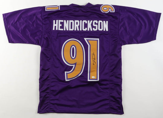 Trey Hendrickson Signed Baltimore Ravens Custom Purple Jersey