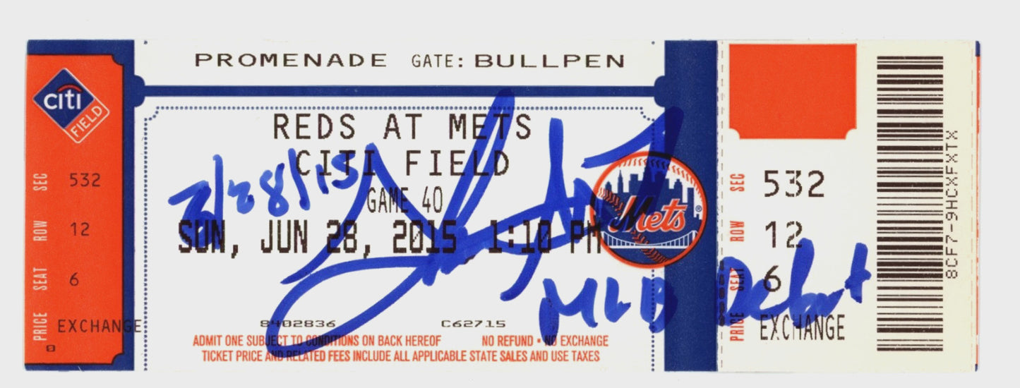 Steven Matz Signed MLB Debut Ticket - June 28, 2015 (Inscribed)