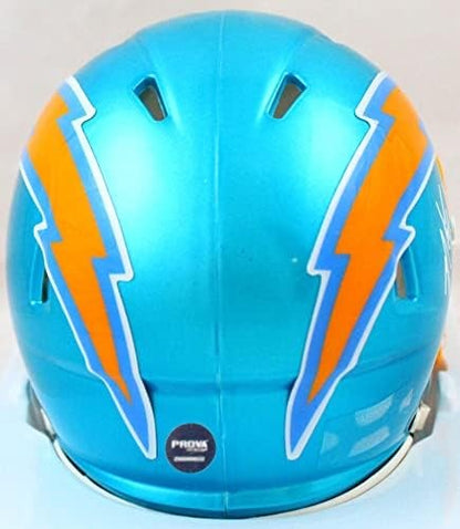Natrone Means Signed San Diego Chargers Flash Speed Mini Helmet