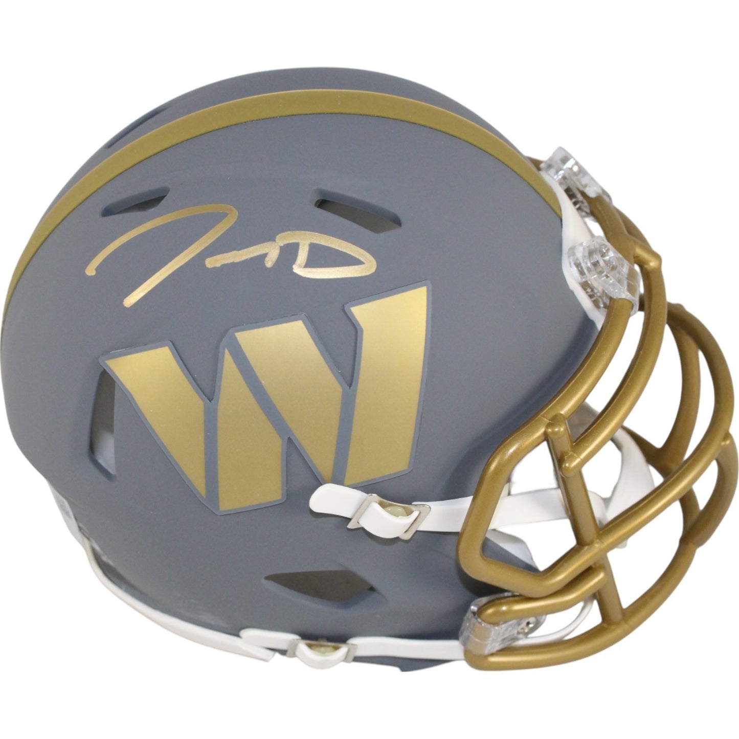 Jayden Daniels Washington Commanders Signed Slate Mini Helmet