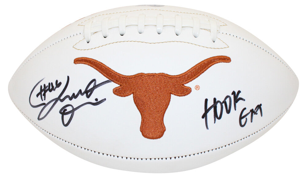 Joseph Ossai Signed Texas Longhorns Logo Football (Hook Em Inscription)