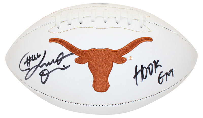 Joseph Ossai Signed Texas Longhorns Logo Football (Hook Em Inscription)