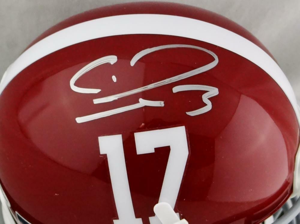 Calvin Ridley Autographed Alabama Crimson Tide Silver Mini Helmet