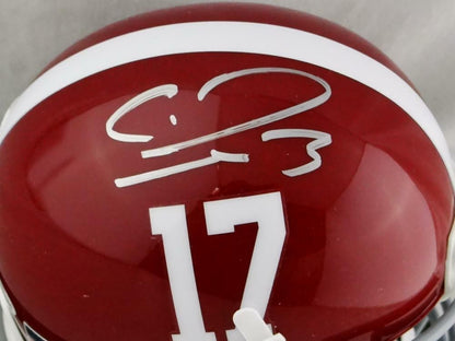 Calvin Ridley Autographed Alabama Crimson Tide Silver Mini Helmet