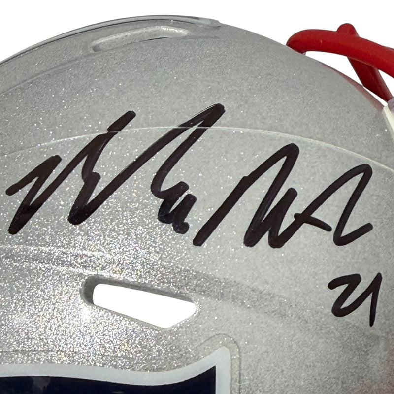 Malcolm Butler Signed New England Patriots Speed Mini Helmet (JSA COA)