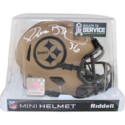 Jerome Bettis Signed Pittsburgh Steelers 2023 Salute to Service Mini Helmet