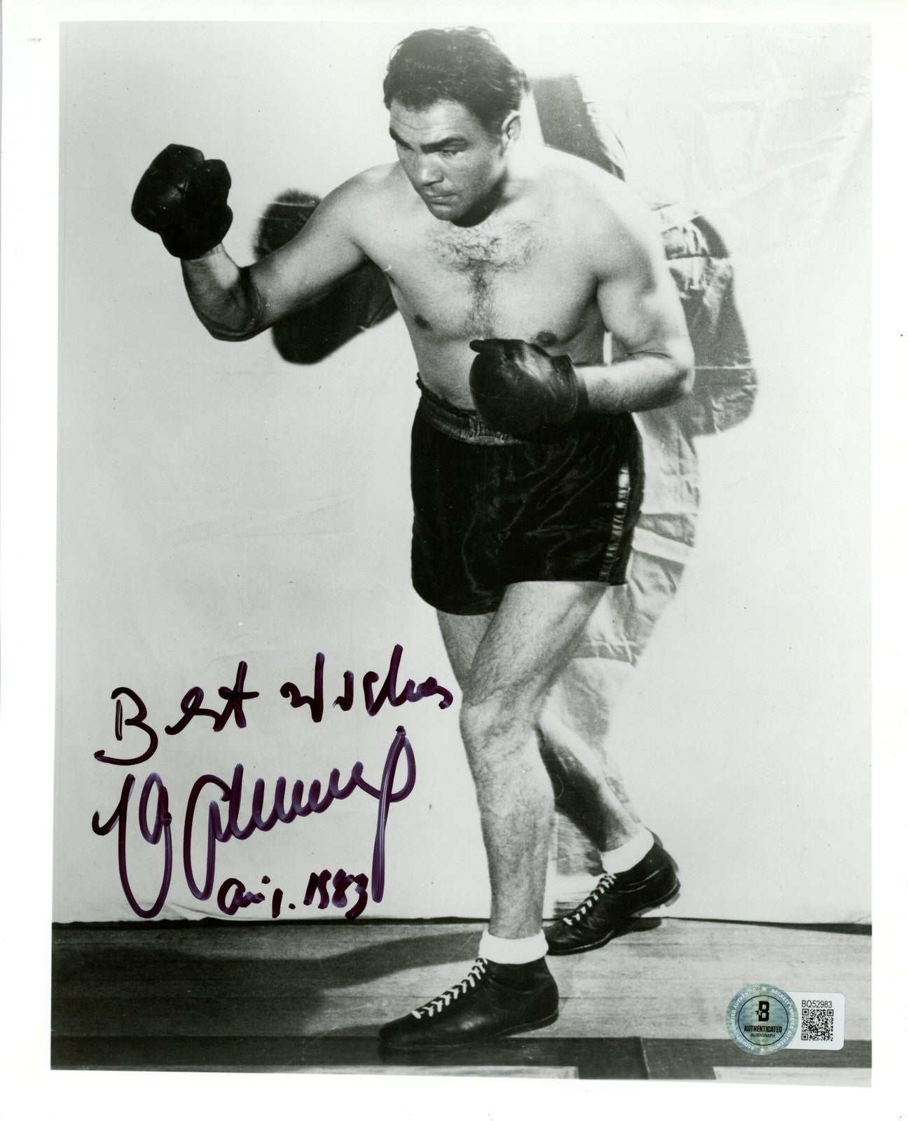 Max Schmeling Signed 8x10 Boxing Photo