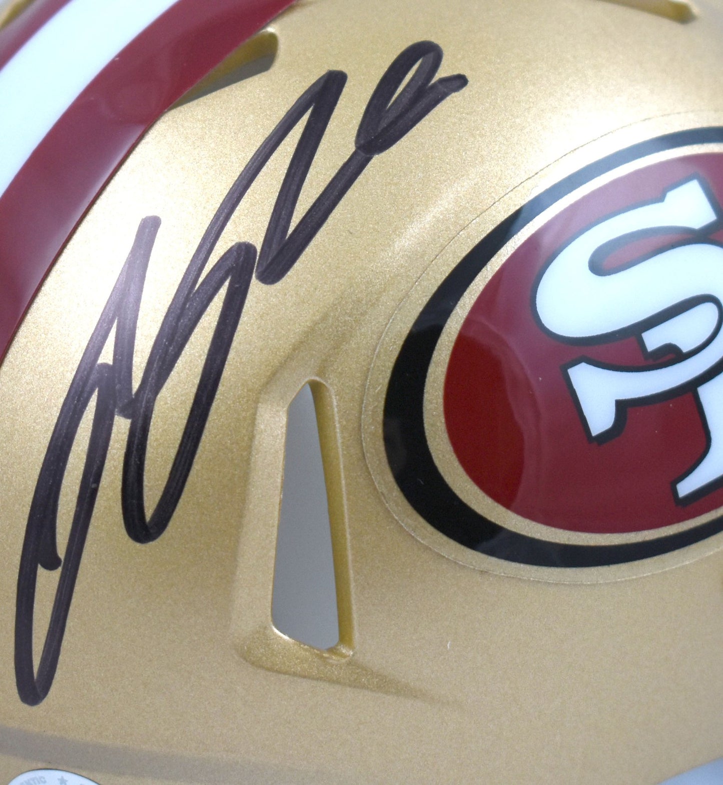 Ricky Pearsall Signed San Francisco 49ers Black Mini Helmet